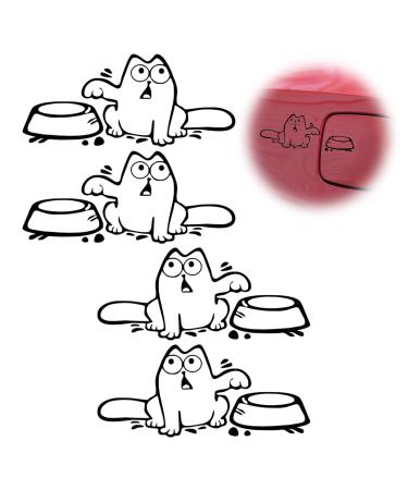 NyxSeat 4 Car Stickers Including 2 Pattern Directions Funny Car Stickers Cat Stickers Car Stickers Fit for Cars