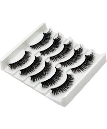 5 Pairs Handmade Natural Long Volume False Eyelashes Extensions Lashes as shown - Buy Online on SooperMarket.com
