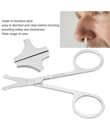 Professional Nose Hair Scissors - Stainless Steel Round Safety Tip Grooming Scissors for Men | Moustache Beard Eyebrow Trimmer - Buy Online on SooperMarket.com