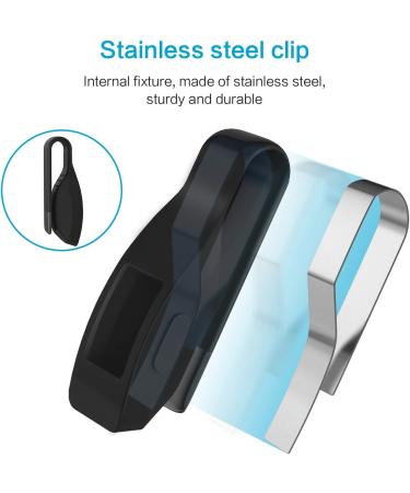 EEweca 2-Pack Clip for Fitbit Inspire/Inspire HR - Black+Sangria | Holder Accessory - Buy Online on SooperMarket.com