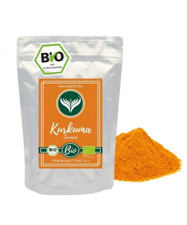Azafran ORGANIC Turmeric Powder - Premium Turmeric ground 500g 500 g (1 pack)