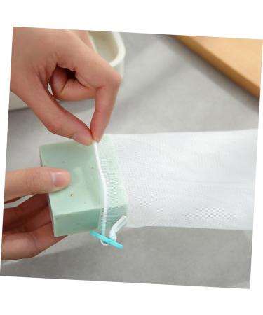 BELLIFFY 6pcs Bubble Net Bath Defoliator Towel Mesh Soap Saver Foaming and Drying Soap Net Bar Soap Pe White - Buy Online on SooperMarket.com