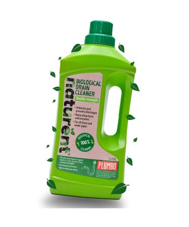 Eco Drain Cleaner from Plumbo - Safe and Effective Probiotic & Enzyme Formula for Mild to Moderate Blockages Non-Toxic and Eco-Friendly Breaks Down Grease and Organic Waste Odour Neutralizer 1 L