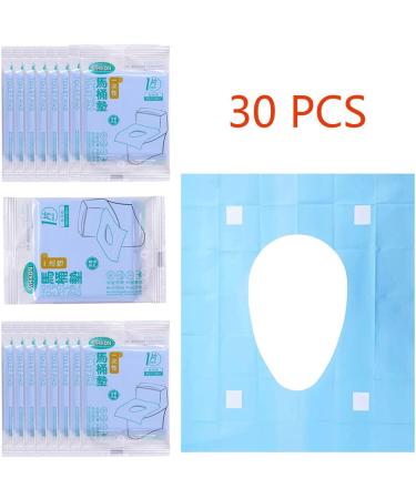 30 Disposable Toilet Seat Covers | Individually Wrapped | Waterproof | Travel, Pregnant, Kids, Toddler Potty Training | Large Size 16x24 Inch - Buy Online on SooperMarket.com