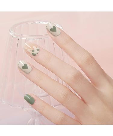 Medium Press-On Nails for Girls & Teens | Full Cover Ballerina Coffin False Nails - 24 Single-Colored Acrylics #05 - Buy Online on SooperMarket.com