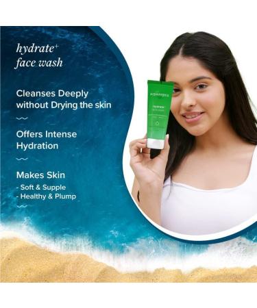 Hydrate+ Face Wash | Gentle Deep Cleansing & Hydration | Hyaluronic Acid & Coconut Water | Unisex Facial Cleanser for All Skin Types - 3.38 Fl Oz - Buy Online on SooperMarket.com