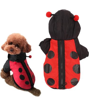 Shop Bagima Ladybug Dog Costume | Warm Hooded Sweater for Small Dogs | Perfect Halloween & Winter Outfit - Buy Online on SooperMarket.com