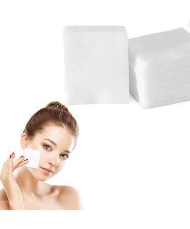 500 Pcs Makeup Cotton Pads Natural Premium Non-Woven Square Cosmetic Cotton Pads Makeup Facial Soft Cut Cotton for Skin Care or Remove face/Eyes and Lips Makeup (Thin)
