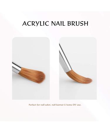 Aokitec #12 Kolinsky Sable Acrylic Nail Brush for Nails - Wood Handle Manicure Tool - Buy Online on SooperMarket.com