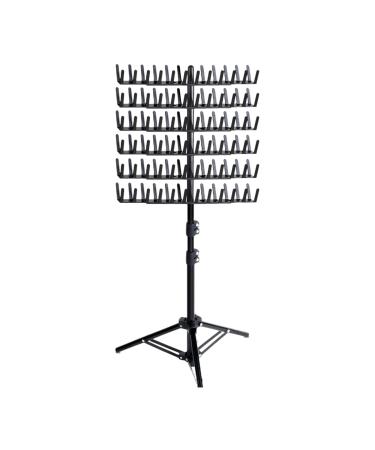 predolo Braiding Hair Rack Standing Standing Braid Rack 144 Pegs Double Sided Standing Hair Stand for Braiders Hairstylists black