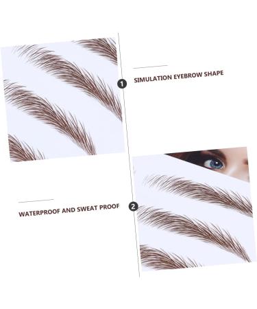 FOYTOKI 4pcs Grooming Natural Hair- False Eyebrow Realistic Hair-like Girl Tools Brown Shaping Transfer - Buy Online on SooperMarket.com