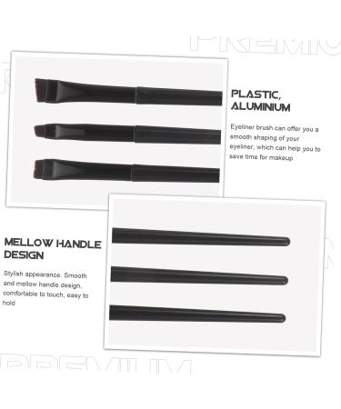 Baluue 12 Pcs Eyeliner Brush Eyebrow Brush Thin Eyeliner Brush Flat Eyeliner Brush Female Black  - Buy Online on SooperMarket.com