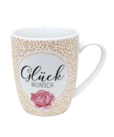 Dekohelden24 coffee mug/cup of porcelain motif: congratulations.Size h/: 9.8 x 8.2 cm capacity 250 ml dishwasher -safe 950663 cup congratulations