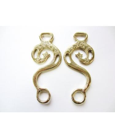 Hackamore Baroque Gold - brass coloured - 1 pair of shanks