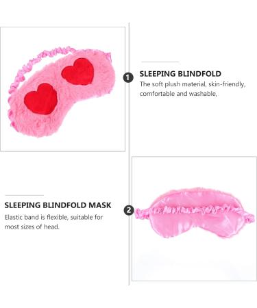 Adjustable Plush Heart Eye Mask for Daytime Naps, Travel, and Valentine's Day | Soft Blindfold for Deep Sleep and Relaxation - Buy Online on SooperMarket.com