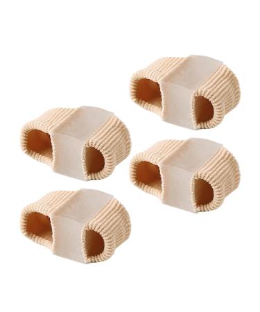 Gogogmee 4pcs Splitter Braiding Gel Thumb Brace Thumb Bandage Bunion Wrap Bunion Guard Straightener Double-hole Cover Woven Separator Bunion Orthopedic 6X3.2CM Assorted Color