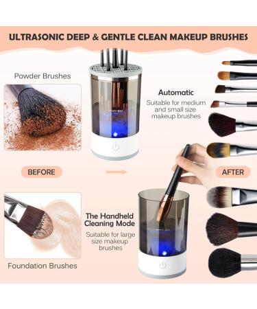 carrub 2Piece Electric Makeup Brush Cleaner Automatic Cosmetic Brush for All Size Beauty Makeup Brushes Set - Buy Online on SooperMarket.com
