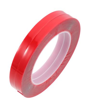 HAPINARY Nail Tapes 2 Rolls Transparent Double-sided Tape Nails Tapes Carpet Tape Manicure Tape Rug Tape Poster Adhesive Picture Tapes Red No Substrate Acrylic Stickers Nail Piece