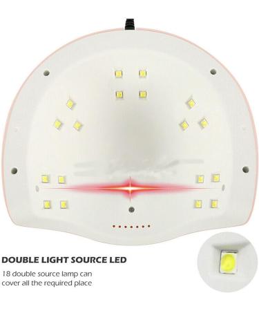 54W Pro Nail Polish Dryer Lamp - LED Gel Acrylic Curing Light with Timer | Fast Drying Manicure Tool - Buy Online on SooperMarket.com