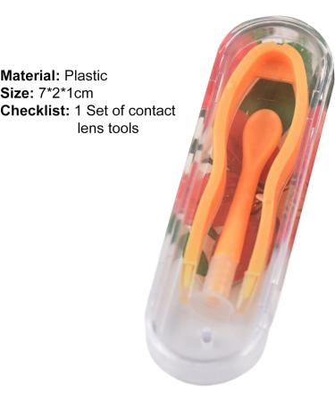 Portable Contact Lenses Remover and Inserter Tool Case Set Tweezers Suction Stick Contact Lenses Inserter Removal Tool for Contact Lenses User Arc Design Reusable Green - Buy Online on SooperMarket.com