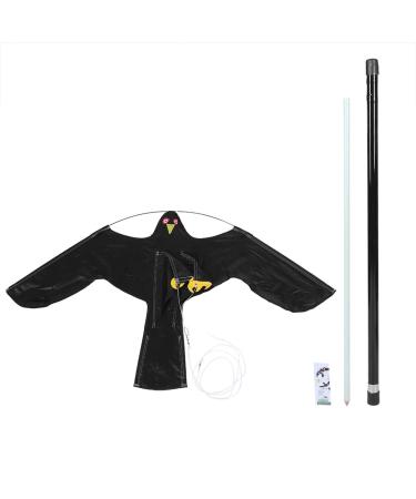 Bird Repeller Extendable Bird Repellent Scarer Flying Eagle Kite Shape with Telescopic Pole for Home Outdoor Garden Farm (7M)