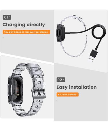 ANCOOL Clear Protective Case Band for Fitbit Inspire 2 - Black - Buy Online on SooperMarket.com