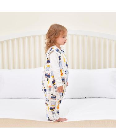 TOGOU2S Baby Sleeping Bag with Legs 2.5 TOG 100% Cotton Wearable Blanket 90cm Blue - Autumn Winter Sleeping Bag for Baby Boys and Girls 100-110cm - Buy Online on SooperMarket.com