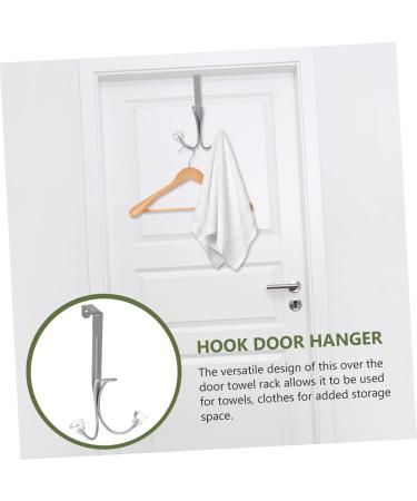 CHILDWEET Metal Door Hanger 2pcs Door Hook Towel Rack Towels Coats Scarf Hook Over Door Towel Hanger Organizer Kitchen Utensils - Buy Online on SooperMarket.com