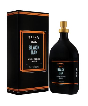 Barrel and Oak - Natural Fragrance Cologne Cologne for Men Eau de Cologne Essential Oil-Based Scent Warm Oak & Spicy Bergamot Subtle Earthy Fragrance Paraben & SLS Free (Black Oak 2.7oz)