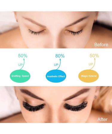 Easy Fan Volume Lashes D 0.03-8-15 Rapid Blooming Lash Extensions | C D Curl Flowering Lashes .03 .05 .07 .10 - Buy Online on SooperMarket.com
