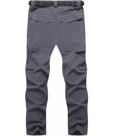 MOERDENG Men's Quick-Dry Stretch Hiking Cargo Work Pants - Dark Grey02 Large - Buy Online on SooperMarket.com