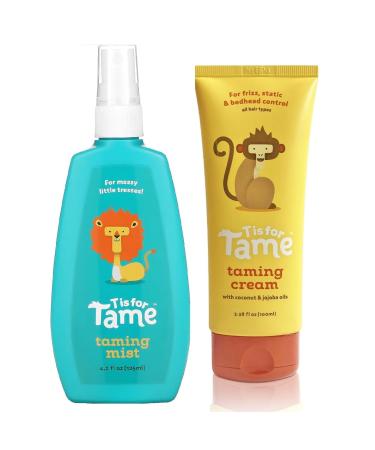 T is for Tame - All-Natural Alcohol-Free Hair Styling Cream & Mist for Kids & Toddlers 2024 Launch (Cream-Mist-Bundle)