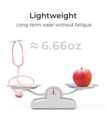 Scienlodic Double-Sided Stethoscope - Professional Light Pink Stethoscope for Doctors Nurses & Students | Customized Gold-Plated Design - Buy Online on SooperMarket.com