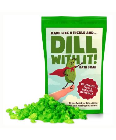 Dill with It Pickle Bath Soak - Premium Dill Pickle Scented Bath Salts for Teens - Weird Spa Gift for Pickle Lovers  Funny Stocking Stuffers  Grab Bags  and Gift Baskets