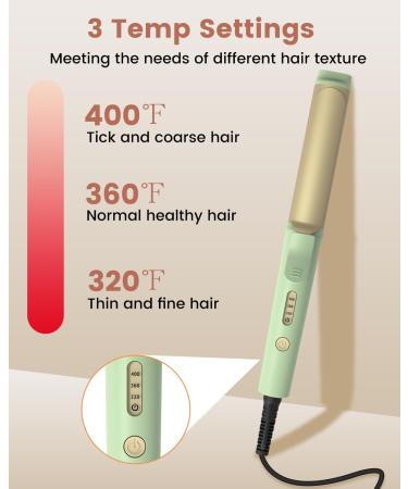 Mini Curling Iron 1 - Dual Voltage Travel Size for Short & Medium Hair | Adjustable Heat Fast Heating Includes Storage Bag & Gloves - Buy Online on SooperMarket.com