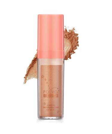 Polvo De Hadas Body Face Glitter Highlighter Powder Stick Face High Gloss Natural Three-dimensional Face Blusher Sparkle Fairy Highlight Patting Powder Smooth Highlight Makeup Stick Gold 01 2.33 Ounce (Pack of 1)