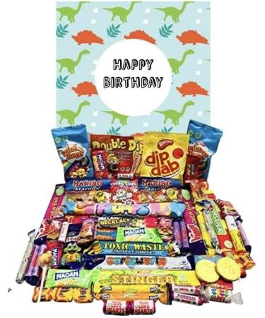 Happy Birthday Dinosaur Sweets Pick N Mix The Ultimate Retro Sweet Selection 70s 80s Box Sweet Hamper -Present gift for Birthday children s kids Dino - Buy Online on SooperMarket.com
