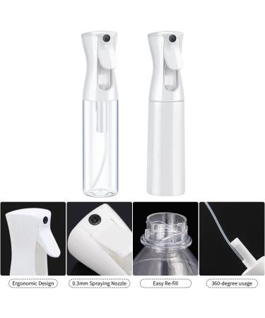 Reditbone 10oz Hair Spray Bottles - Empty Pressurized Mister for Styling, Skin Care, Plants & Cleaning - Fine Mist, Refillable (White+Transparent) - Buy Online on SooperMarket.com