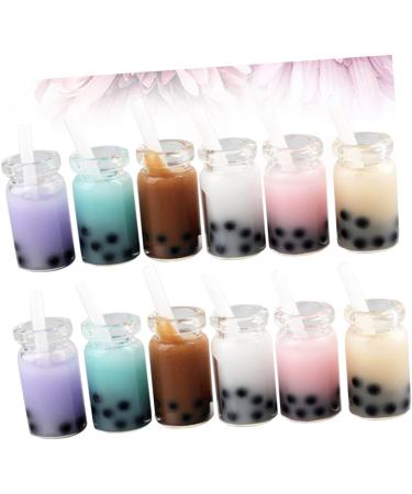 EXCEART Earrings 20pcs Three-Dimensional Pearl Milk Tea Cup Durable Simulated Milk Tea Pendant for Home Earring Earings - Buy Online on SooperMarket.com