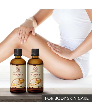 Vitamin E Oil 200ml - Anti-Aging & Wrinkle Care - Rich in Tocopherol - 2x100ml - Buy Online on SooperMarket.com