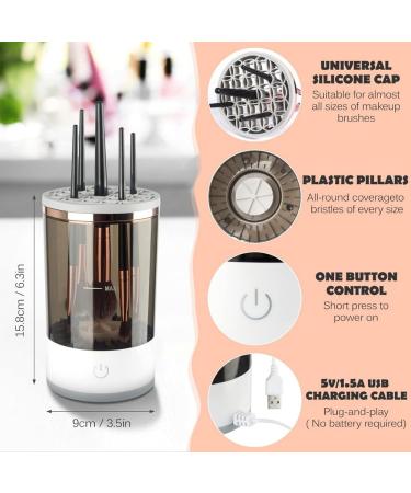 carrub 2Piece Electric Makeup Brush Cleaner Automatic Cosmetic Brush for All Size Beauty Makeup Brushes Set - Buy Online on SooperMarket.com