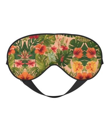 SSIMOO Beauty Flowers Soft Sleep Eye Mask Female Breathable Eye Patch Perfect for Travel and Relaxation Black