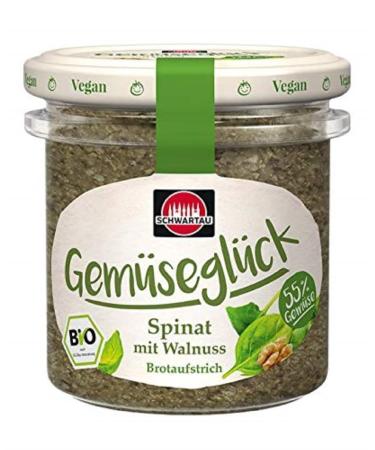 Schwartau Gem segl ck Spinach with Walnut vegan organic vegetable spread 135 g 135 g (1 pack) Spinach Walnut