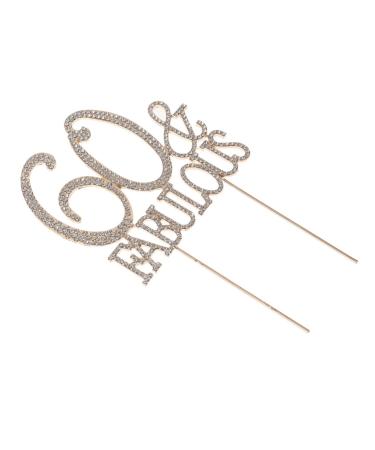 Vaguelly 60 Cupcake Appetizer Picks Birthday Cake Decor Dessert Toppers Party Food Picks Number Cake Decorations Crystal Birthday Acrylic Cake Picks Glitter Big Crown Bride Golden Size 1