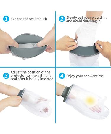 yuoseg Waterproof Cast Cover Adult Hands Cover for Shower Bath Wound Protector for Burnt Hands Fingers Wrists - Buy Online on SooperMarket.com