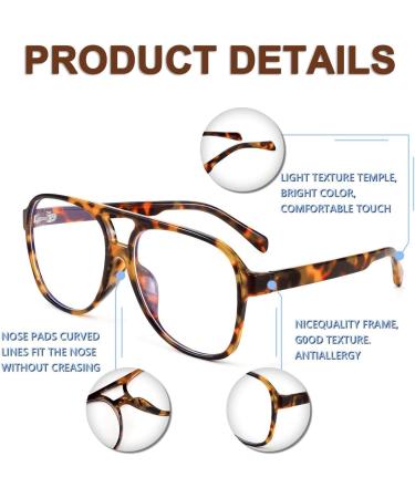 Feizedy Retro 70s 80s Blue Light Filter Glasses for Men & Women - B2888 Turtle Frame 60mm - Anti-Glare PC Gaming & Computer Glasses - Buy Online on SooperMarket.com