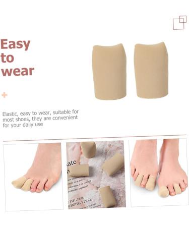 Healeved 2pcs Toe Tabs Protective Case - Moisturizing Toe Covers for Sports - Gel Toe Protective Sleeves 2.6x4cm - Buy Online on SooperMarket.com