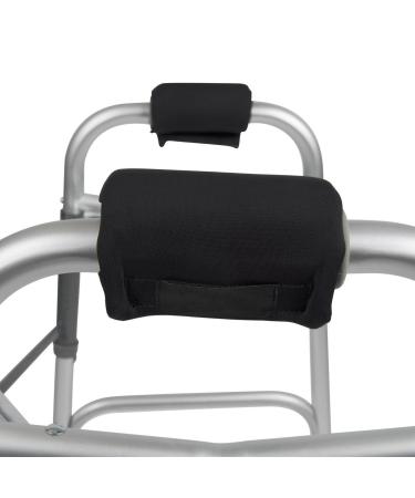Walking aid arm pad 1 Pair Walking Arm Crutch Handle Pads Walker Grips Soft Padded Hand Covers Non slip Comfortable Cushion Padding Wicking Comfort Washable Black