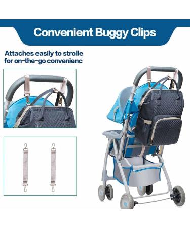 Caucko Baby Diaper Bag with Stroller Hook - Multifunctional Nylon Travel Backpack Large Capacity with Multiple Compartments - Gray (KT01-4) - Buy Online on SooperMarket.com