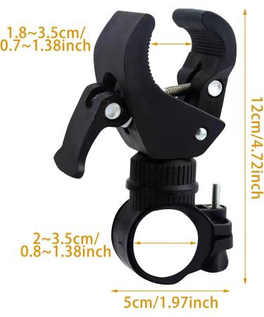 Buy Mhymx 360 Rotatable Bicycle Light Bracket - Universal Flashlight Holder for Bikes (Black) | Shop Now - Buy Online on SooperMarket.com